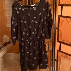 Joie women’s 3/4 sleeve black silk dress